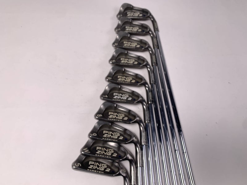 Ping Zing 2 Iron Set 2-PW+SW Blue Dot 1* Up Karsten JZ Stiff Steel Mens RH
