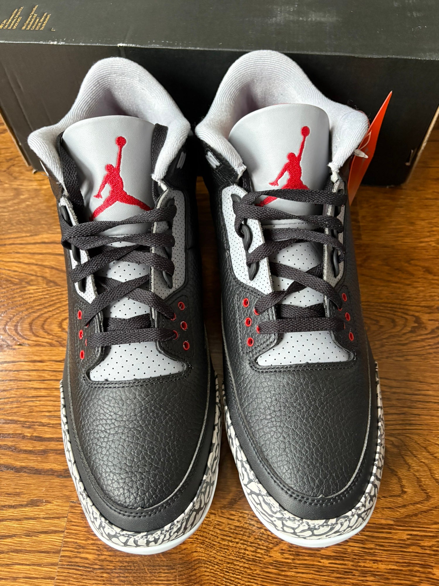 New Nike Air Jordan 3 Retro Black Cement Mid MCS Baseball Cleats Mens 12.5 Air Jordan 3 Mid Retro MCS  main image 2