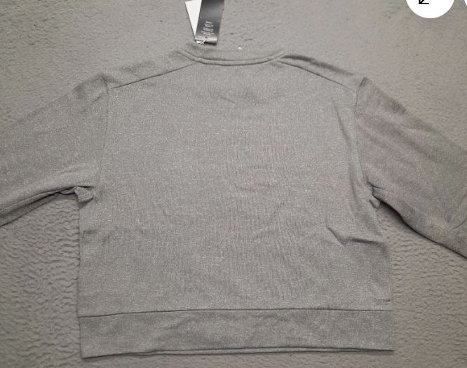 Adidas Women's Small Gray Training Crew Sweatshirt (New)