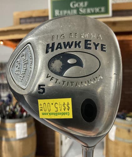 Callaway BIG BERTHA HAWK EYE #5 Fairway Wood 43.5" Regular Flex Graphite RH USED