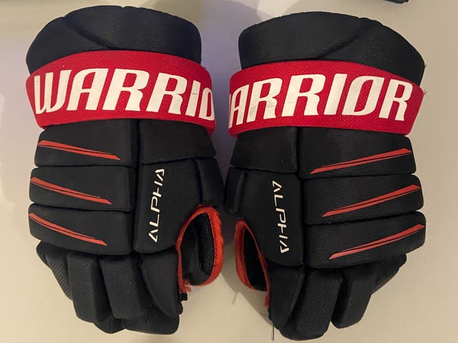 Warrior Alpha QX5 Gloves -Black/Red - Size 12"