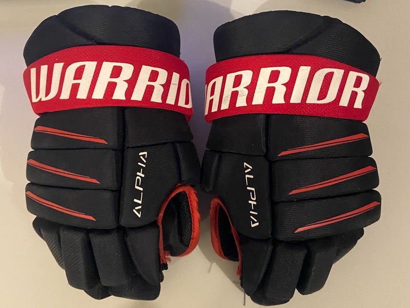 Warrior Alpha QX5 Gloves -Black/Red - Size 12"