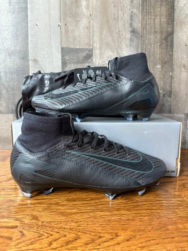 Nike Zoom Mercurial Superfly 10 Elite FG Soccer Cleats Black 8.5 Men's No Lid