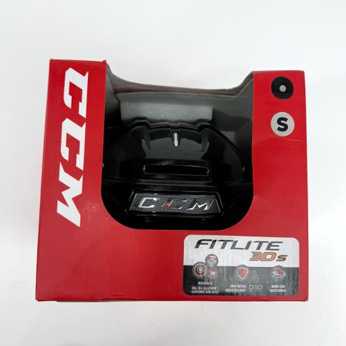 New CCM Black/Silver Fitlite 3DS Helmet | Senior S | #888162961052