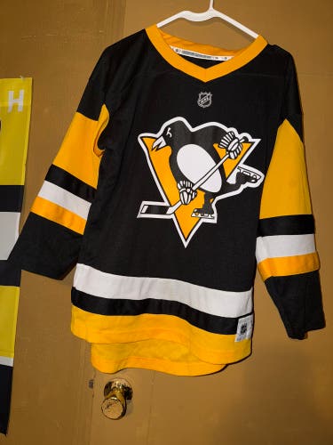 NHL Pittsburgh Penguins Youth Hockey Jersey Boys Size L/XL Used Pre Owned