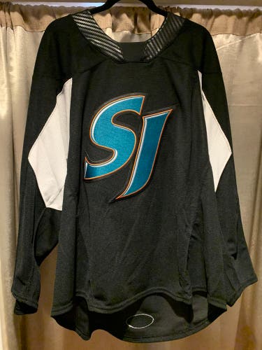 Black San Jose Barracuda AHL Pro Stock CCM Quicklite Practice Jersey Sz 56 Unworn *Read Description*