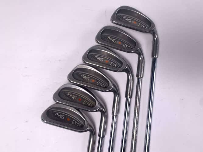Ping Eye 2 Iron Set 6-PW+SW Orange Dot 2* Flat Karsten ZZ-Lite Stiff RH