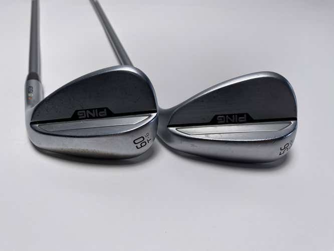 Ping s159 Chrome Wedge Set 56* 12 | 60* 6 Orange Dot 2* Flat Alta Quick Mens RH