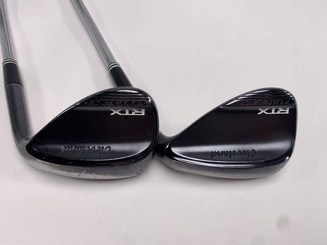 Cleveland RTX Full Face Black Satin Wedge Set 52* 9 | 56* 9 DG Spinner Mens RH