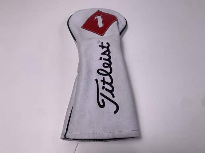 Titleist White Red Leather Driver Headcover HC