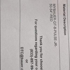 Intermediate Bauer Pulse Right Handed Hockey Stick P28M 50 Flex (New)