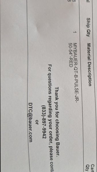 Intermediate Bauer Pulse Right Handed Hockey Stick P28M 50 Flex (New)