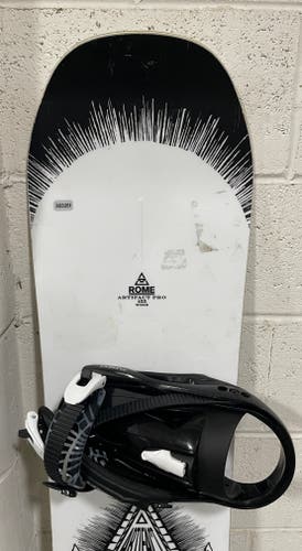 Used 2025 Rome Artifact Pro Snowboard (155cm) w/ New 5th Element bindings