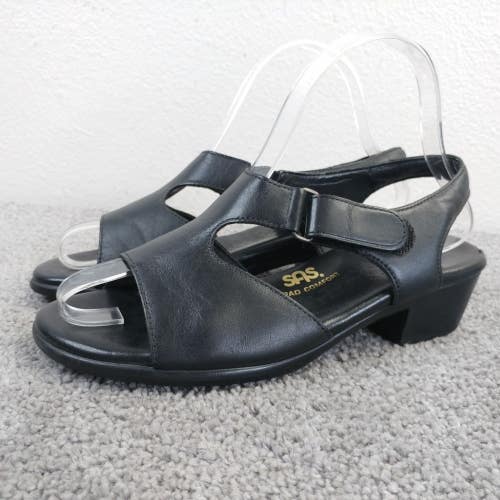 SAS Tripad Suntimer Sandals Womens Size 6.5 Comfort Shoes Black Leather