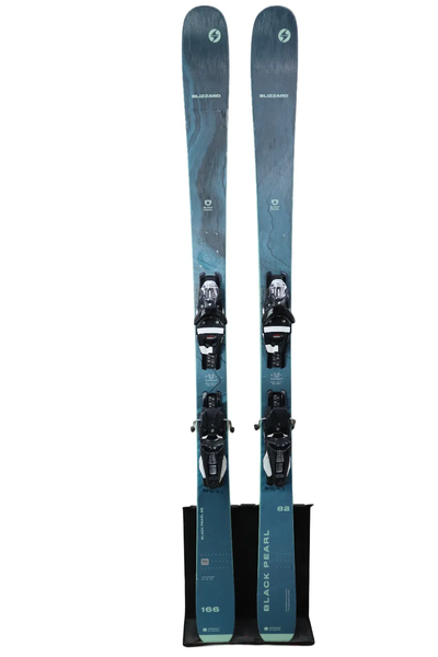 USED 2024 Blizzard Black Pearl 82 Skis 166cm w/ Look NX 12 Bindings
