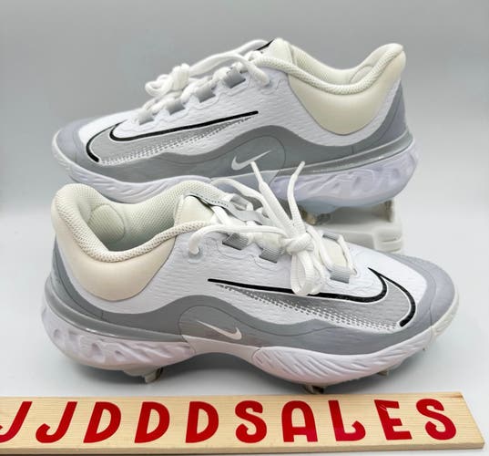 Nike Alpha Huarache Elite 4 Low Baseball Cleats White Wolf Grey FD2745-104 Men’s Sz 12.5
