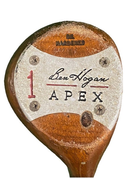 Ben Hogan Apex Oil Hardened Persimmon Driver RH 4 Stiff Steel 43 Factory Grip HC