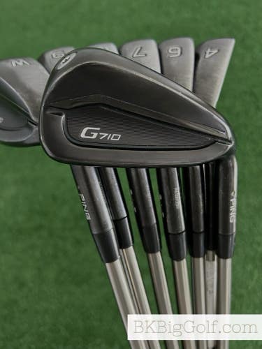 Ping G710 Black Iron Set 4-W / Recoil F3 Regular Graphite