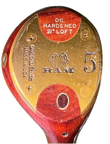 Golden Ram Oil Hardened Persimmon 800 Custom 5 Wood 21 RH R400u 41 Stock Grip HC