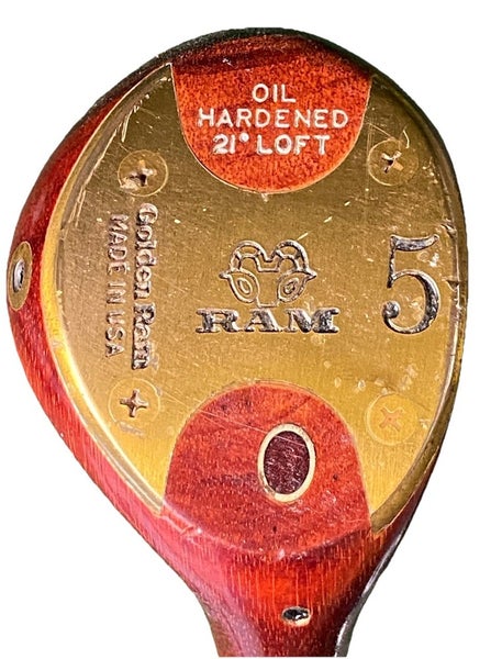 Golden Ram Oil Hardened Persimmon 800 Custom 5 Wood 21 RH R400u 41 Stock Grip HC