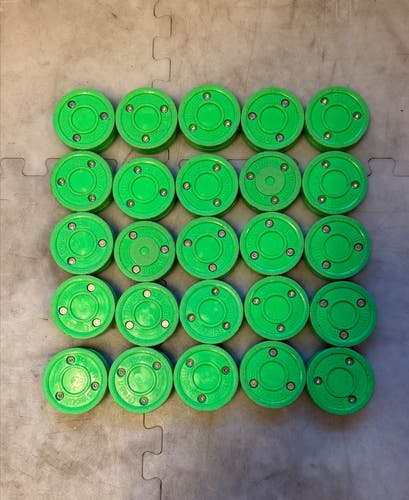 Green Biscuit Hockey Pucks (USED)