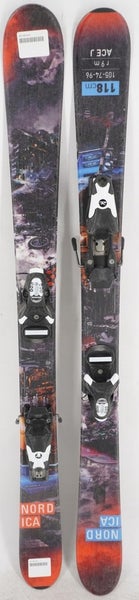 Nordica The Ace J Twin Tip Kids Skis with Bindings - 118 cm Used