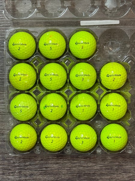 15 TaylorMade TP5 / TP5x Yellow Golf Balls - 5A/4A Condition