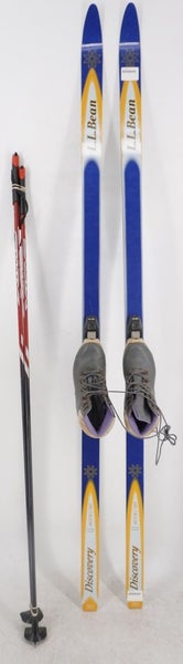 L.L. Bean Discovery Cross Country Skis 190cm w/ Merrell Challenge Boots Euro 41