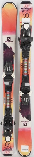 Salomon Q Lux Jr Kids Skis with Bindings - 100 cm Used