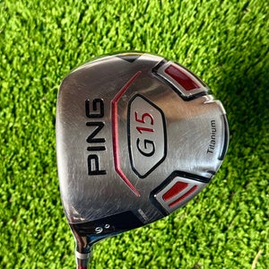 Left Handed Ping G15 Driver 9* Stiff Flex TFC 149 Graphite Shaft 45.5”
