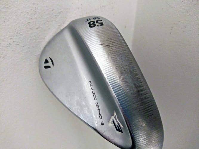 Taylor Made Milled Grind 3 Chrome SB Lob Wedge 58* 11* (Steel Project X LZ 6.0)