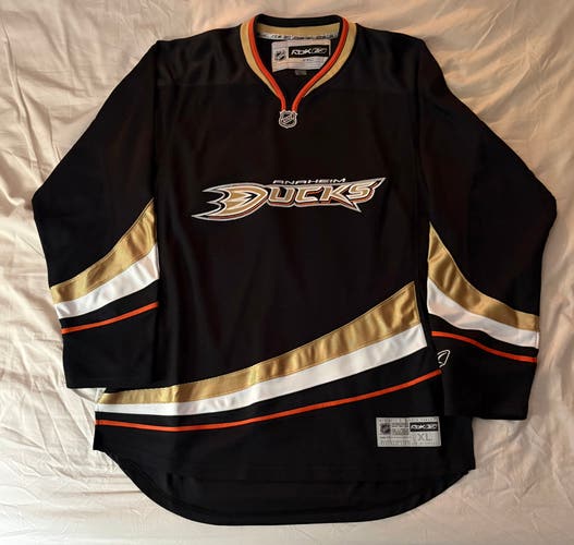 Anaheim Ducks Black XL Men's Reebok Jersey (Used)