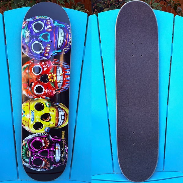 DGK Skateboards Día de los Muertos Skateboard Deck 8.06” x 31.875” With Griptape