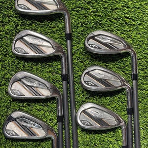 RH Callaway Mavrik Iron Set 6-Pw, Aw, Gw Regular Flex Catalyst Graphite Shaft