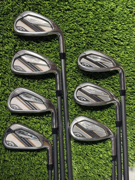RH Callaway Mavrik Iron Set 6-Pw, Aw, Gw Regular Flex Catalyst Graphite Shaft