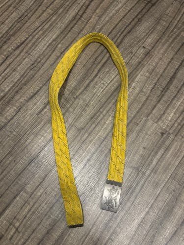 Hockey Lace Belt Measures 49” Long Yellow