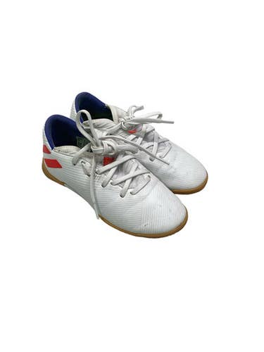 Used Adidas Soccer Indoor Shoes White Junior 01.5 11347-S000260861