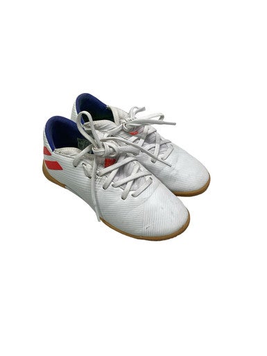 Used Adidas Soccer Indoor Shoes White Junior 01.5 11347-S000260861