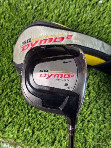 Right Handed Nike SQ Dymo 2 Quad Keel 15* 3 Fairway Wood Stiff Flex 43” + HC