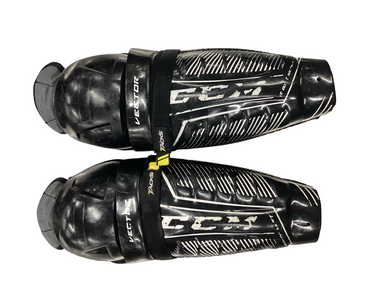 Used CCM VECTOR TACKS Senior Shin Guards Black 14" 11613-S000173519