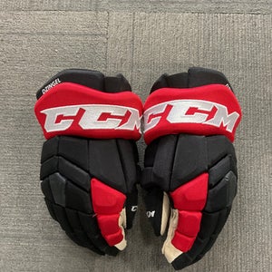 Used CCM PRO DZINGEL Senior Gloves Black And Red 14" 11614-S000226929