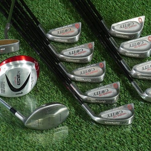 MEN'S 12pc. GOLF STARTER SET GOLFSMITH ADAMS PRO TECH BULLET STIFF FLEX RH