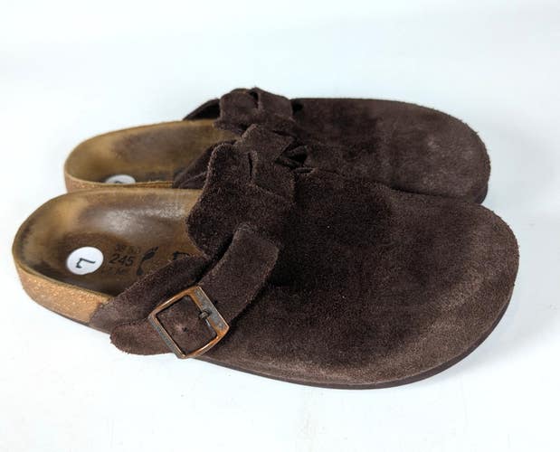 Birkenstock Betula Boston Clog Brown Suede Slip On Shoe Mule Women's Size 38 / 7