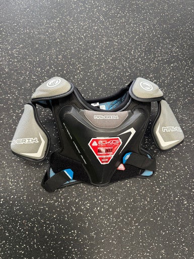 Used Maverik CHARGER EKG Lacrosse Shoulder Pads Black MD 11849-S000034422