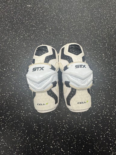 Used STX CELL IV Lacrosse Arm Pads/Guards White MD 11849-S000034401