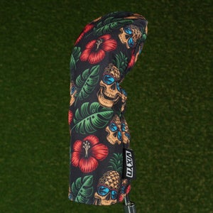 VIXYN FAIRWAY WOOD HEADCOVER PINEAPPLE SKULL HAWAIIAN CHANGEABLE #'S ~ LOOK!!