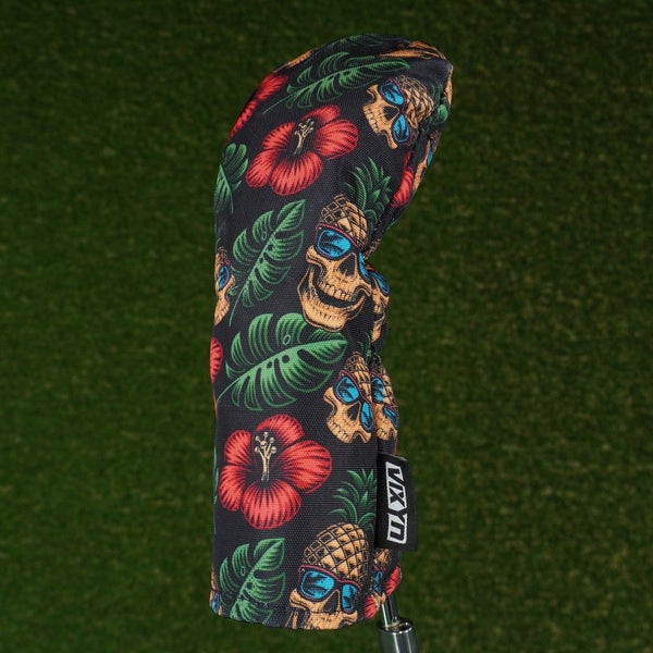 VIXYN FAIRWAY WOOD HEADCOVER PINEAPPLE SKULL HAWAIIAN CHANGEABLE #'S ~ LOOK!!