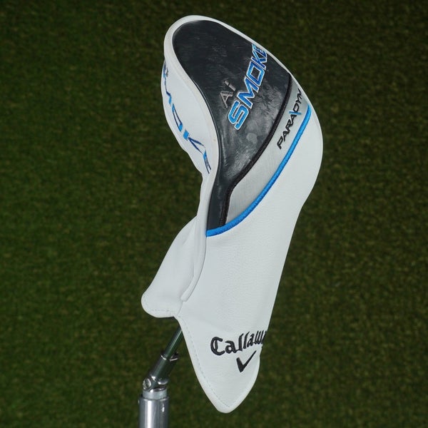 CALLAWAY AI SMOKE PARADYM FAIRWAY WOOD HEADCOVER WHITE/BLACK/BLUE CHANGEABLE #'S