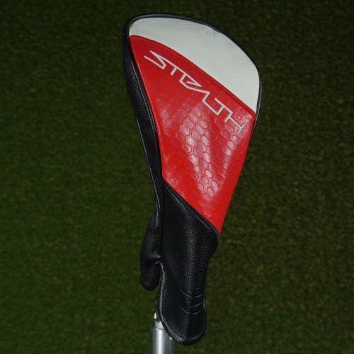TAYLORMADE STEALTH 2 FAIRWAY WOOD HEADCOVER BLACK / RED / WHITE CHANGEABLE #'S