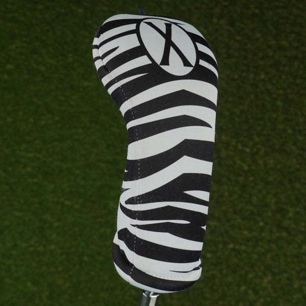 BEEJOS FAIRWAY WOOD HEADCOVER "X" ZEBRA PRINT WHITE / BLACK ~ LOOK!!